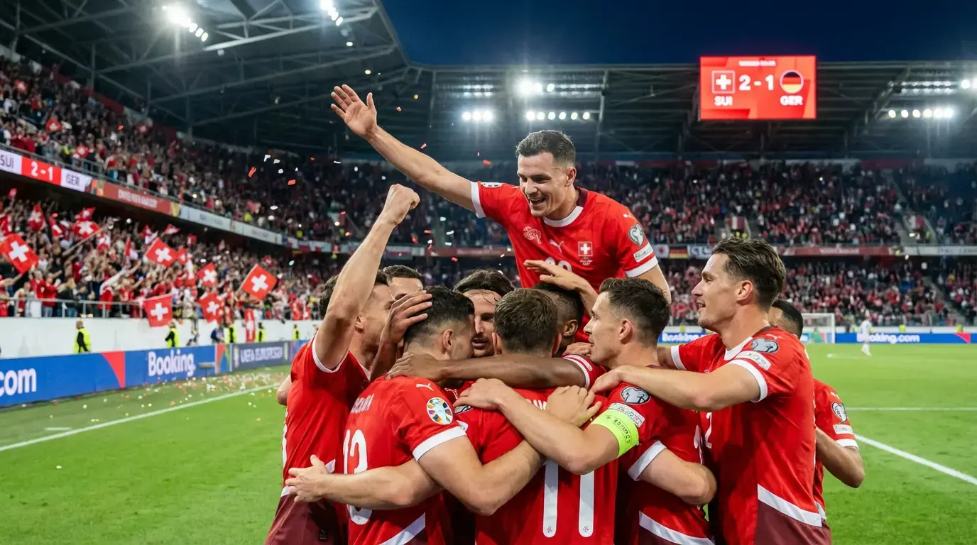 Schweizer Nationalmannschaft feiert Qualifikation für die WM 2026 in Amerika