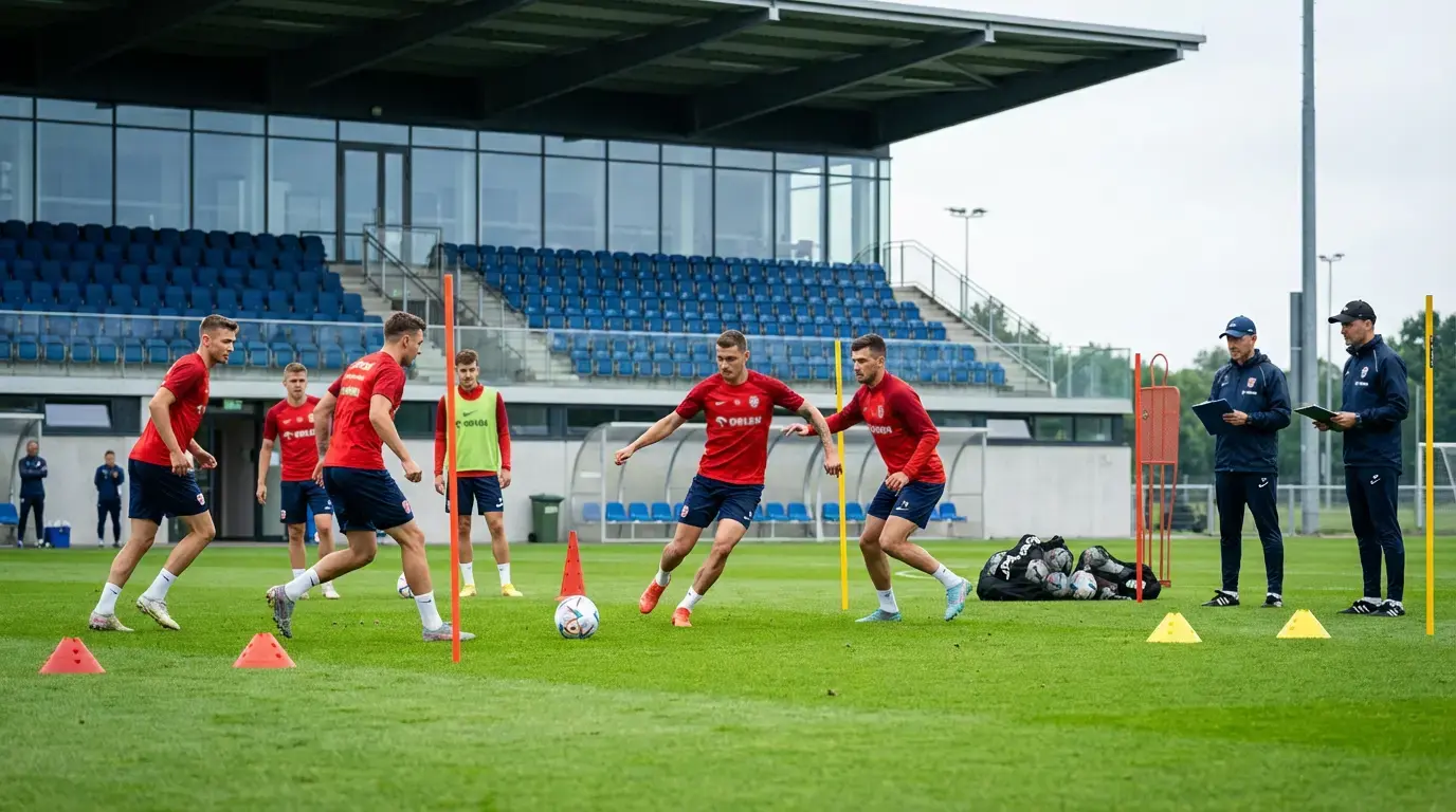 Schweizer Nationalmannschaft beim Training im Stadion