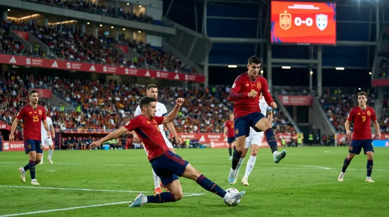 Spanische Nationalmannschaft La Roja mit Lamine Yamal feiert den EM-Titel 2024